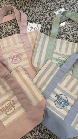 TRADER JOE’S- MINI STRIPE TOTE BAGS