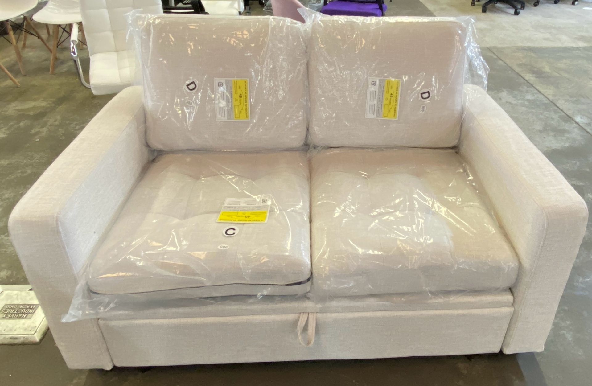 Brand New Storage Sofa – $230 Modern and practical 2-seater sofa with hidden storage space underneath the seat. Perfect for apartments, living rooms,