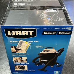 Hart 10 Gallon 6 Peak HP Poly Wet/Dry Vacuum