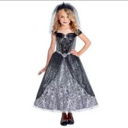 Girls GOTHIC SPIDER BRIDE COStume