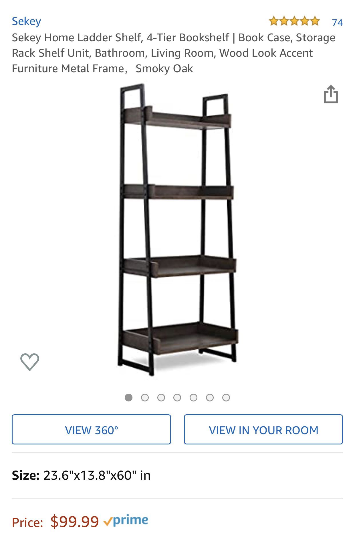 Ladder shelf bookcase