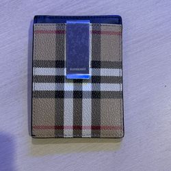 Burberry Men’s Money clip Card Case 