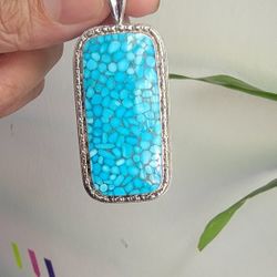 Turquoise And Sterling Pendant 