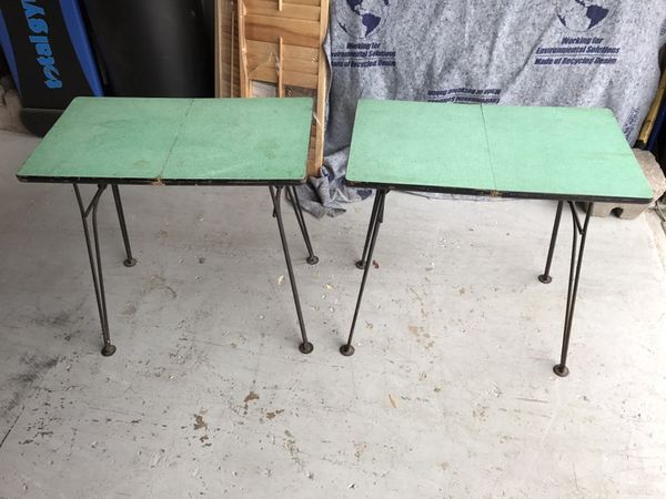Pair Of Mid Century Modern Hairpin Leg Folding Tv Pair Of Mid Century Modern Hairpin Leg Folding Tv Trays Tables