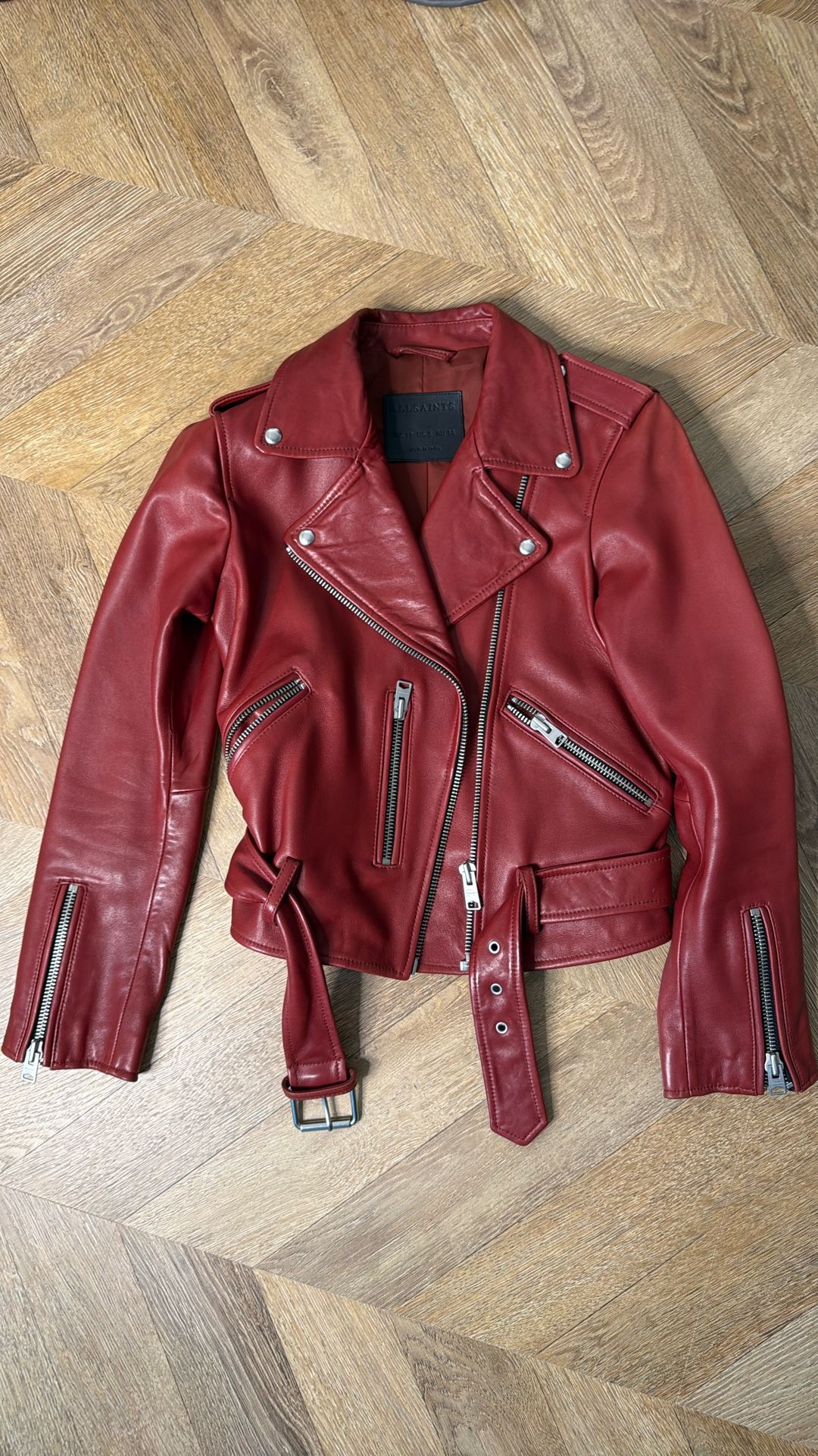AllSaints Leather Jacket US6