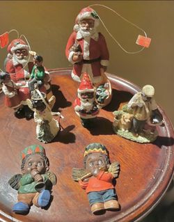 Vtg African American Christmas Ornaments 1(contact info removed) Era