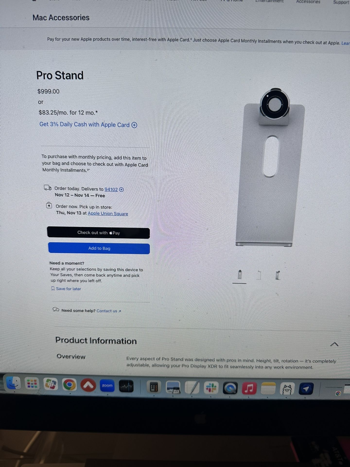 Brand New Apple Pro Stand (Offer Expires In 7-days)