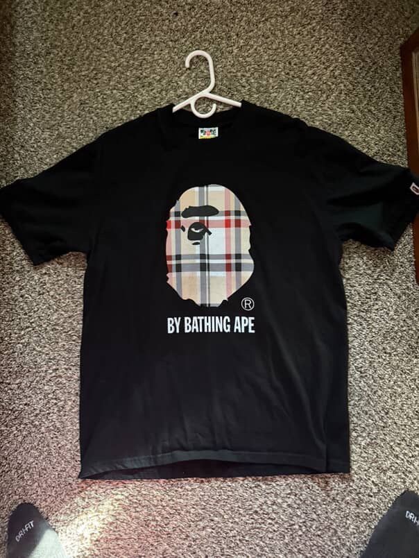 Black Burberry Bape Shirt