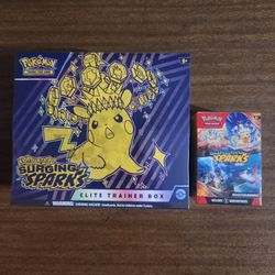 Pokemon Cards Scarlet and Violet Surging Sparks Elite Trainer Box and Booster Bundle