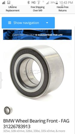 2011 bmw front wheel bearing