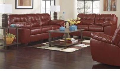 New red sofa and Loveseat
