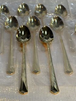 Gold Electroplated Tea Spoons New 