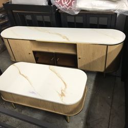 New, TV stand With Coffee Table, 2 Pieces