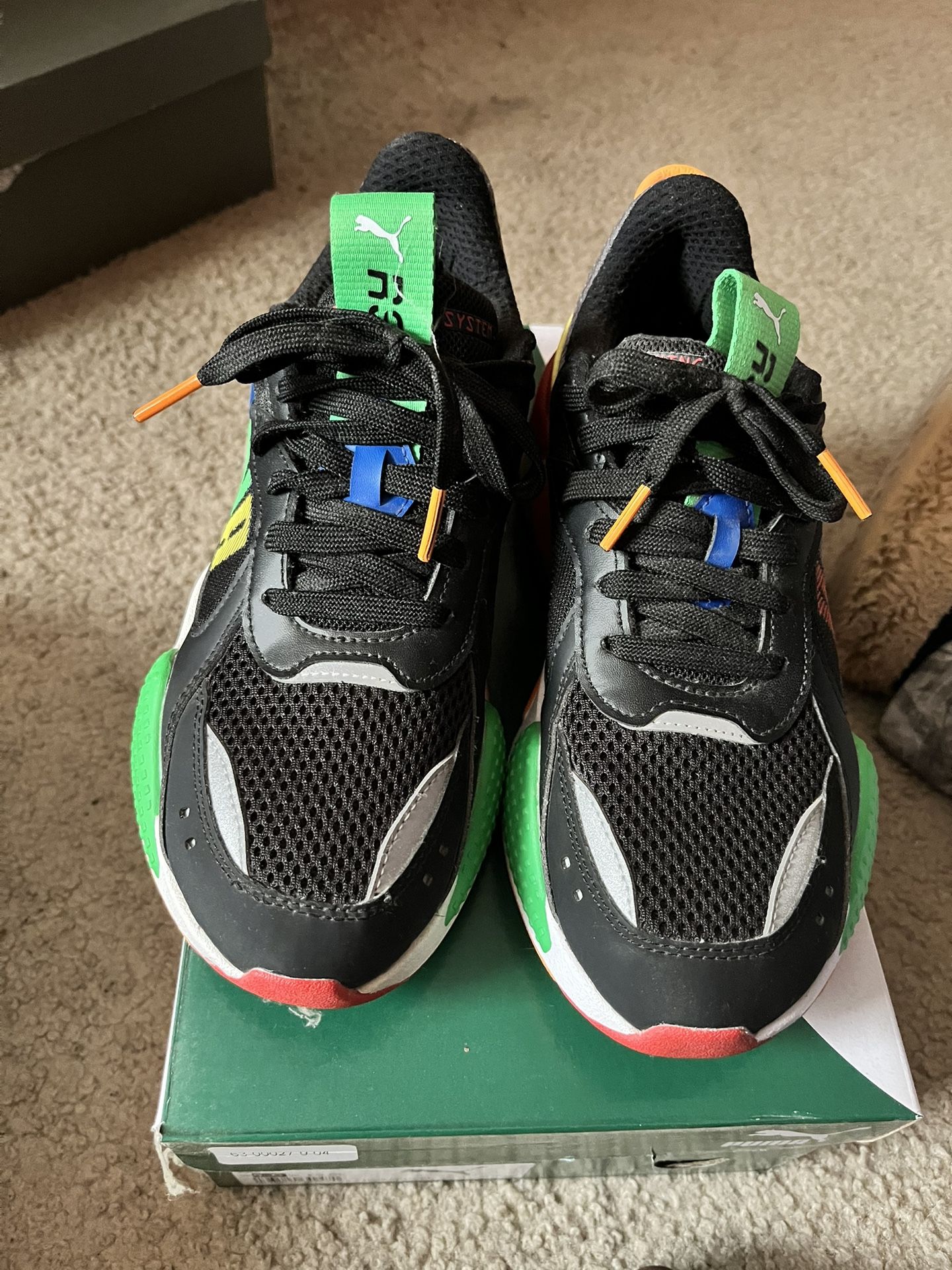 Puma RS-X (Running System) Sneakers β Black/Multicolor β Size 5.5 w / box