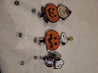 Halloween Snoopy Charlie Brown Badge Reels