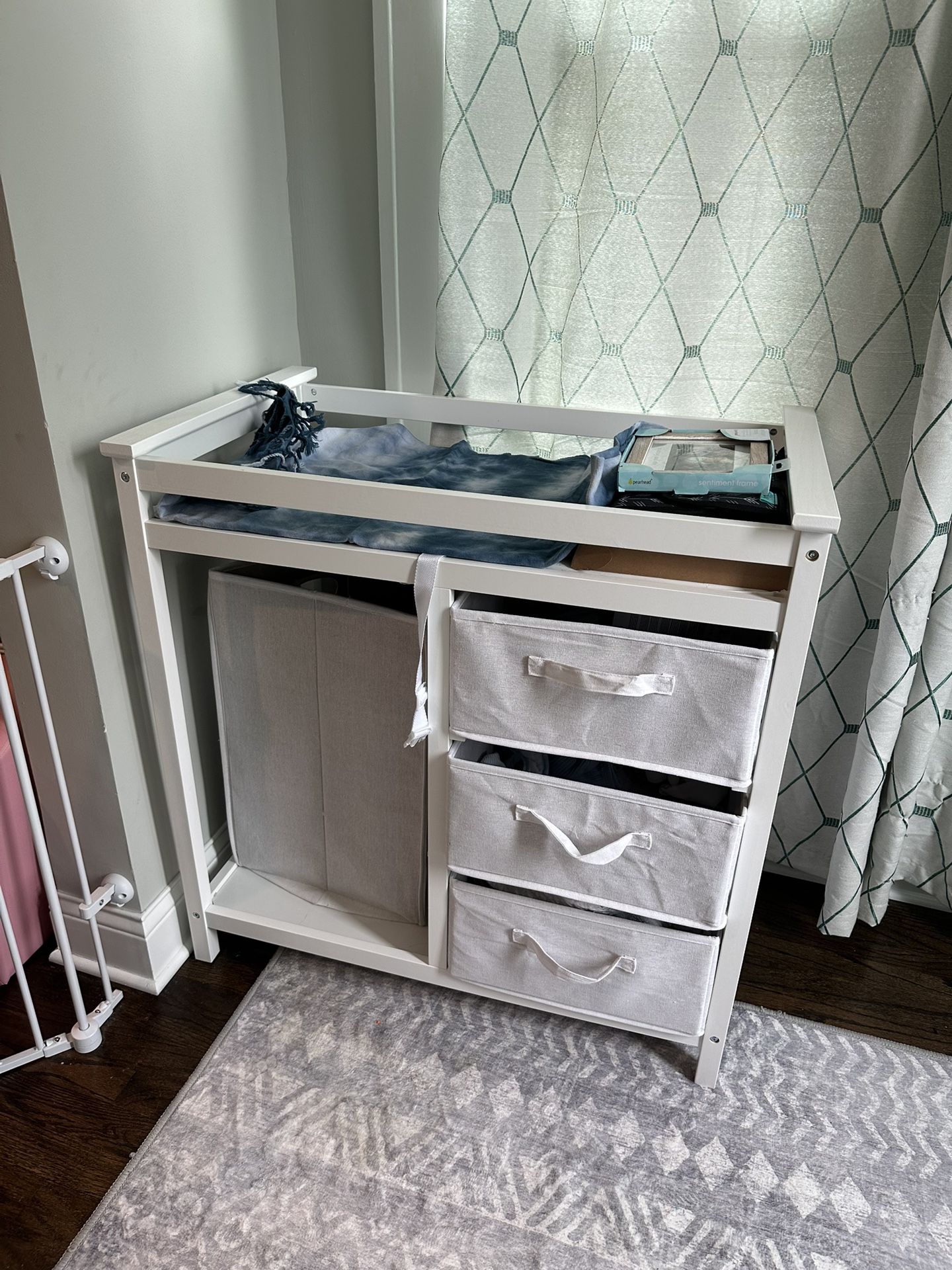 Diaper Changing Table W/ 4 Storage Bins
