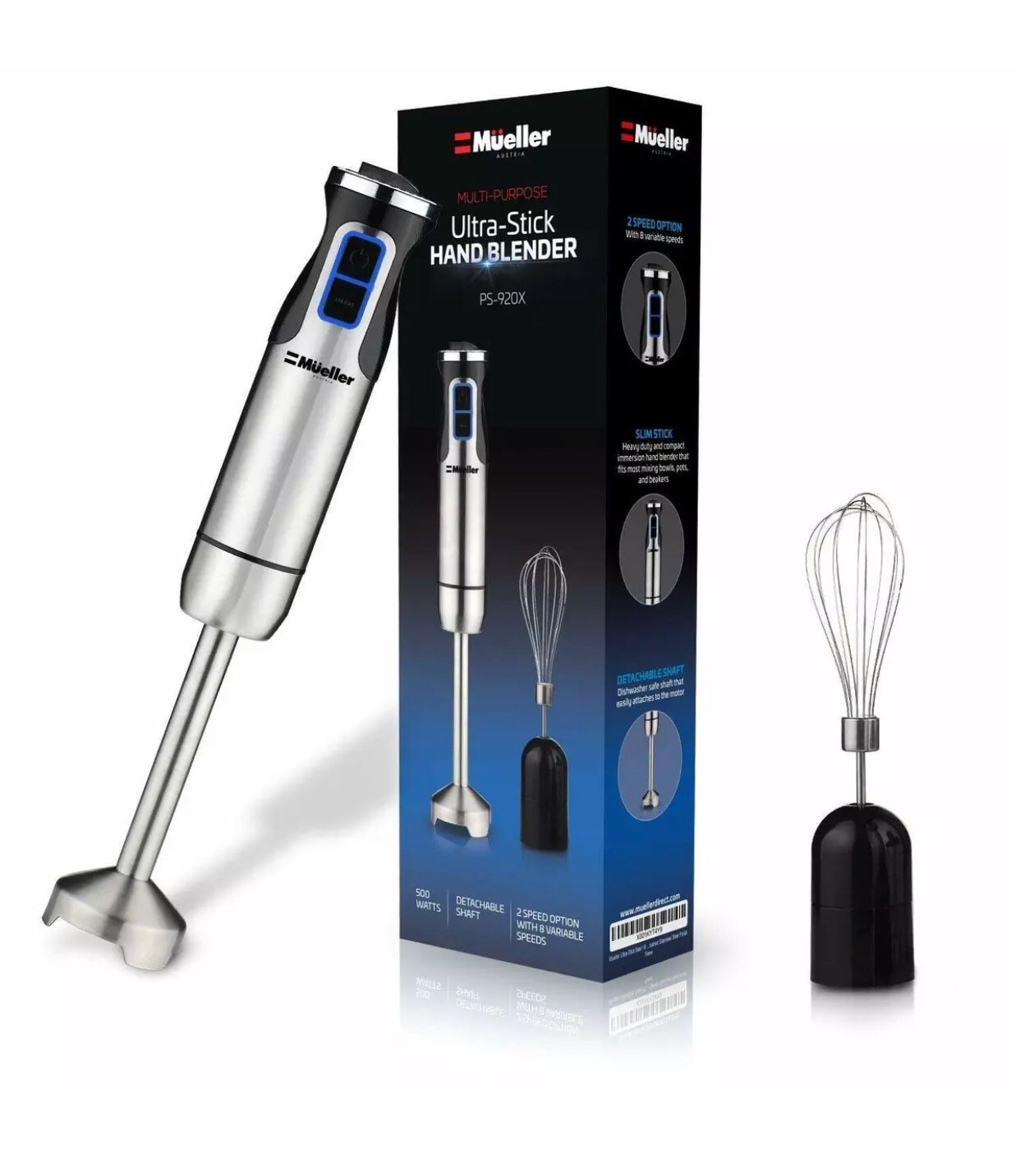 Hand Blender Mueller UltraStick 2Speed Option with 8 variable speeds
