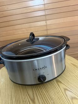 Crock-Pot Stainless Oval Slow Cooker with Glass Lid