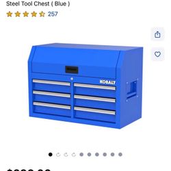 Kobalt 36-in W x 18-in H x 24.8-in D 6 -Drawer Steel Tool Chest (Blue )