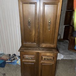 Big Sewing Cabinet + Some Sewing Accessories 