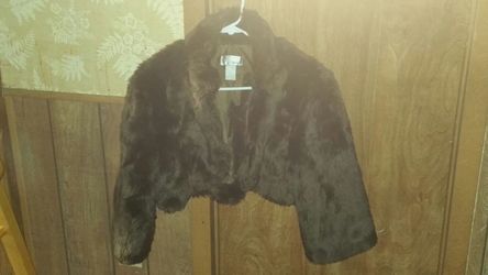 Faux fur poncho....short....jacket....