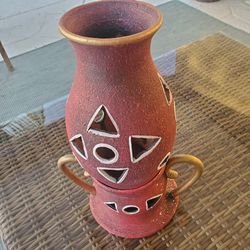 2 PIECE JAR - CERAMIC - 13.5H X 6D INCH