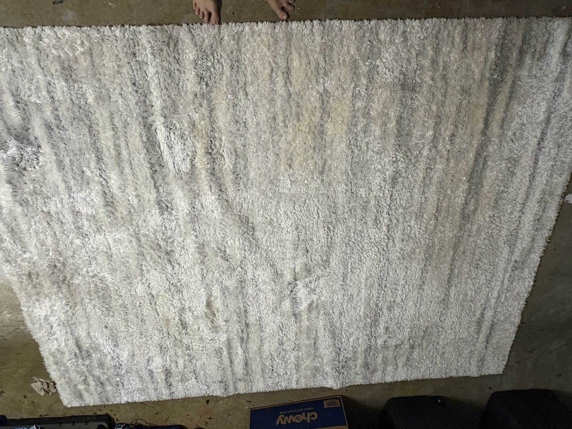 8x10 White Rug