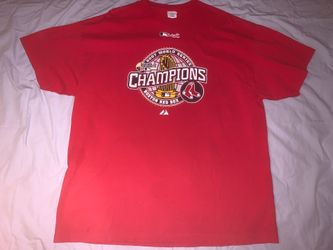 Boston Red Sox MLB 2007 World Series Champions AAA Red Shirt; Men’s 2XL