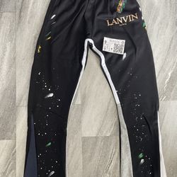 LAVIN” Paris” Logo Flared Sweatpants 