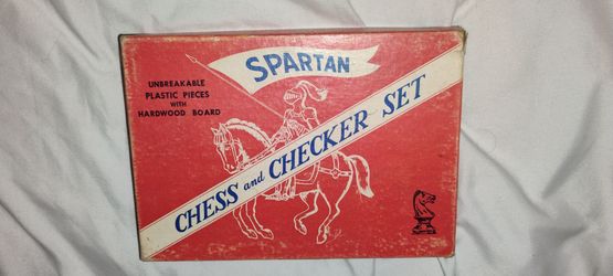 Vintage Spartan Chess and Checker Mini Set
