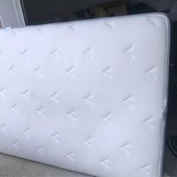 Full Size Mattress, Bed Frame, And Mattress Pad