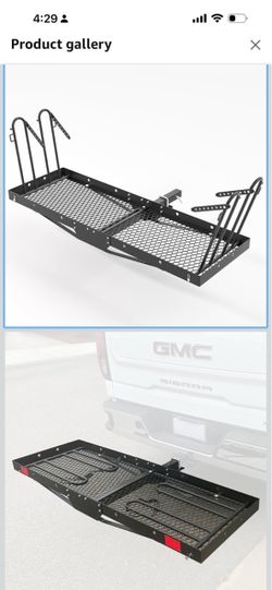 MaxxHaul 50641 60 inch x 20 inch 500 lb. Capacity 2 in 1 Hitch Mount Cargo Carrier Rack  2 inch Receiver