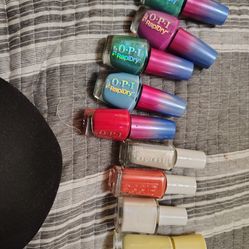 Assorted fingernail polish..