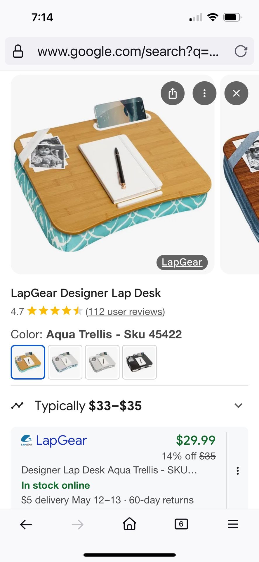 Student Lap Desk, Like New Condition,
