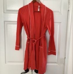 Gilligan and O'Malley W XS/S TP/P Cotton Comfy Robe Orange
