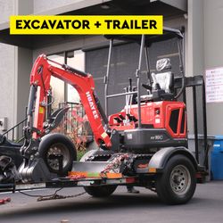 BUNDLE DEAL 🎁 Excavator + Trailer | HuaYee Hy16c + snake river trailer 