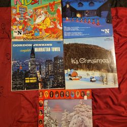 5 Chistmas 12" Vinyl Records/Assorted 