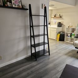 Ladder Shelf Black 6ft