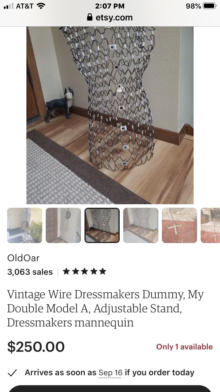Vintage dress form