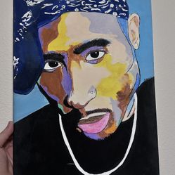 Tupac Acrylic Canvas Handmade painting 