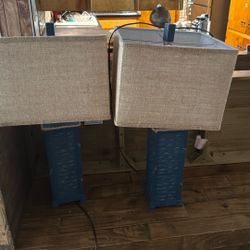 Two Blue Lamps 
