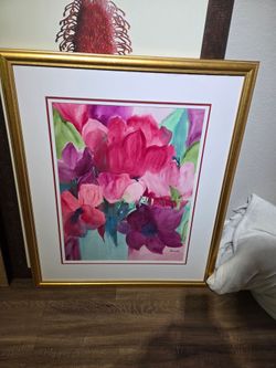 Framed floral Picture