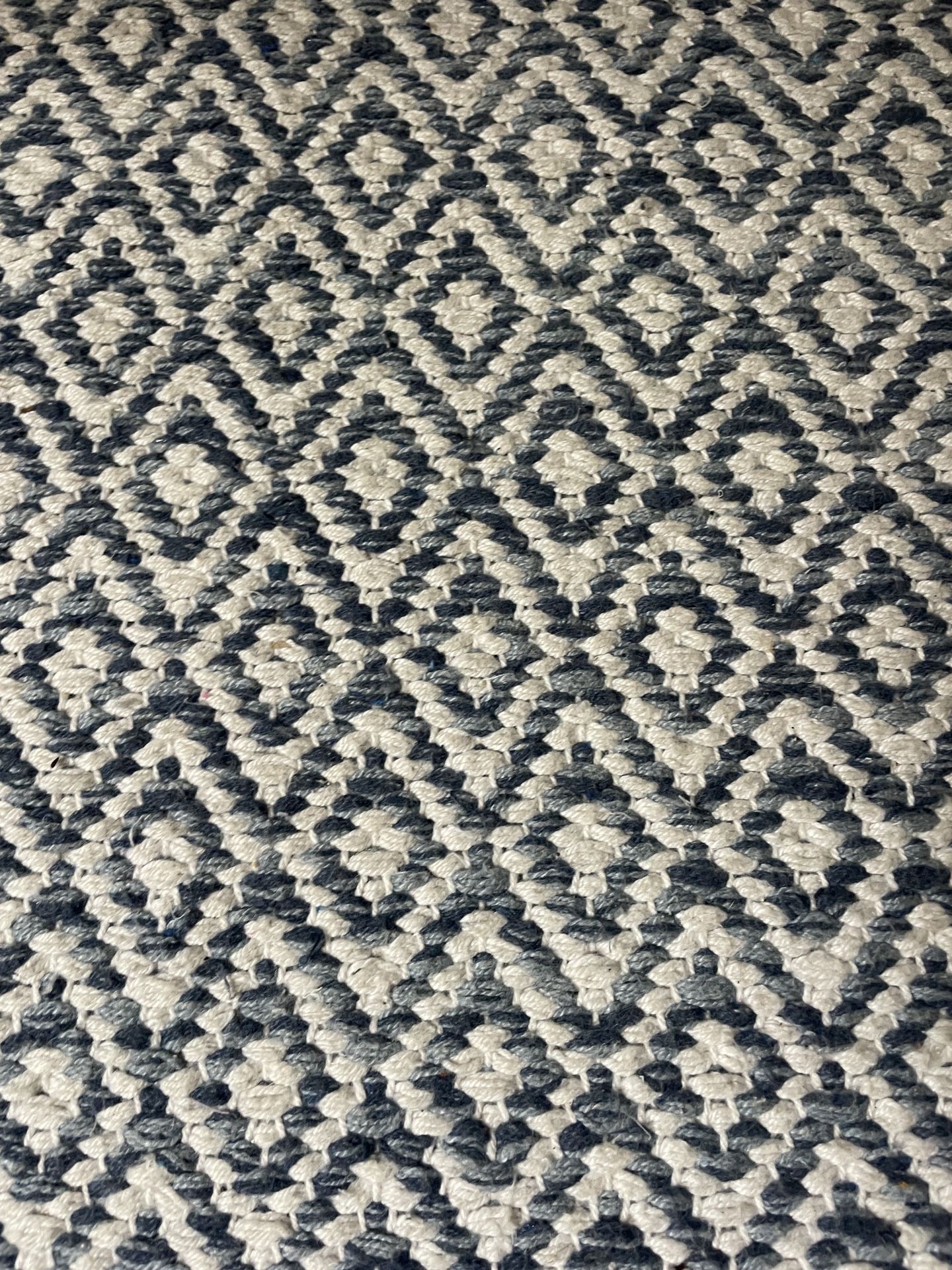 Midnight Blue & White 4x6 Rug