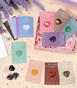 15 crystal hearts stones Polished 💕Please Read Description