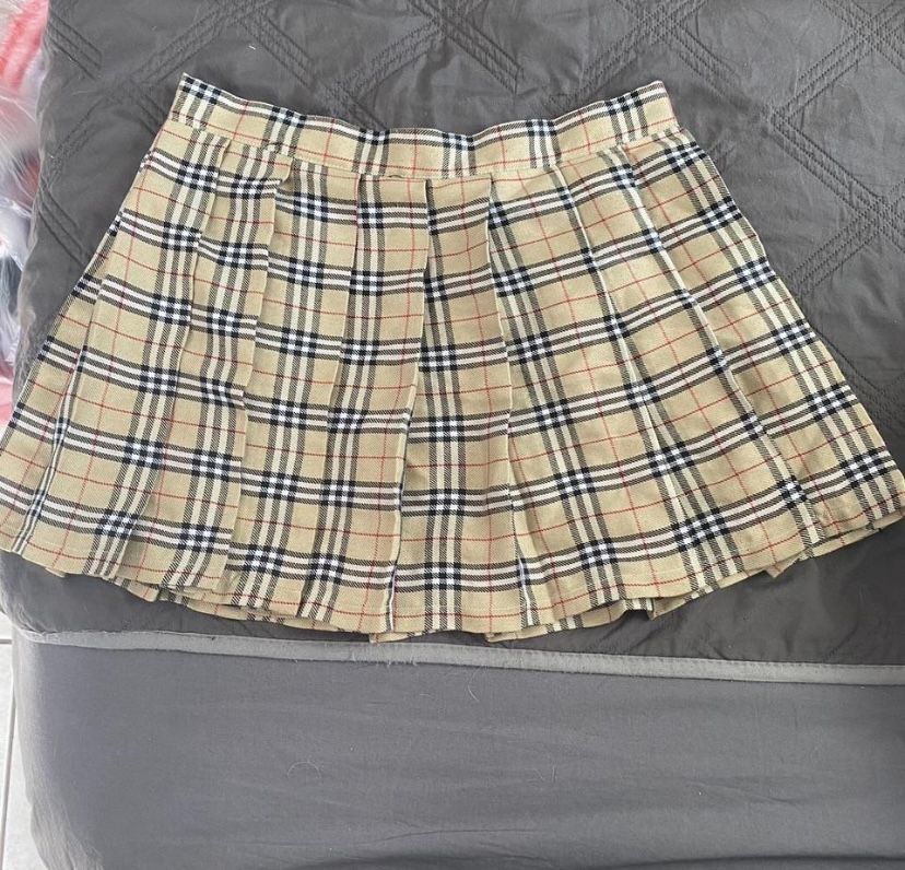 Brown Plaited Skirt