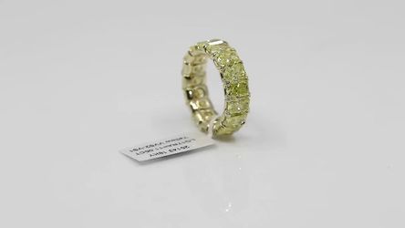 Canary lab diamond eternity ring