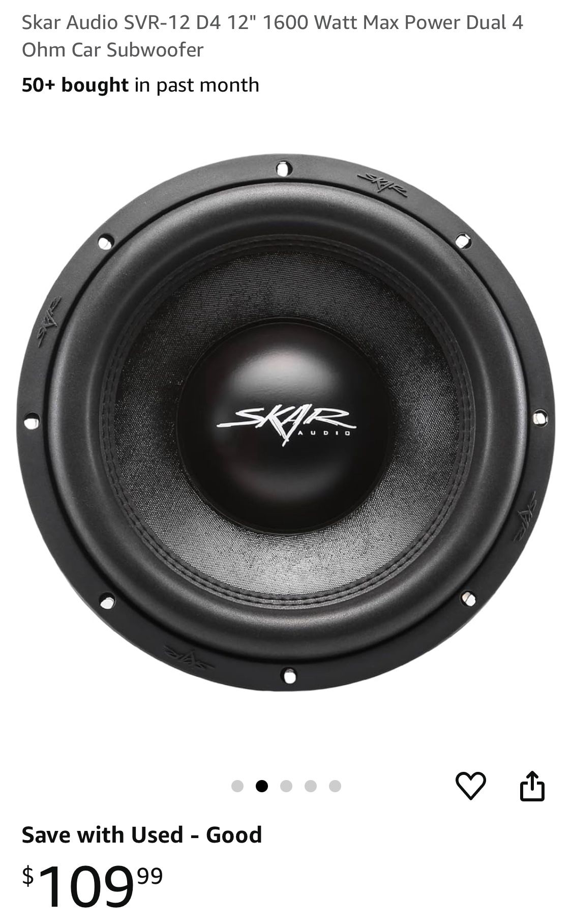12 Skar Subwoofer SVR DVC