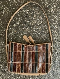 Vintage 1970s Snake/Reptile Patchwork Bag Purse