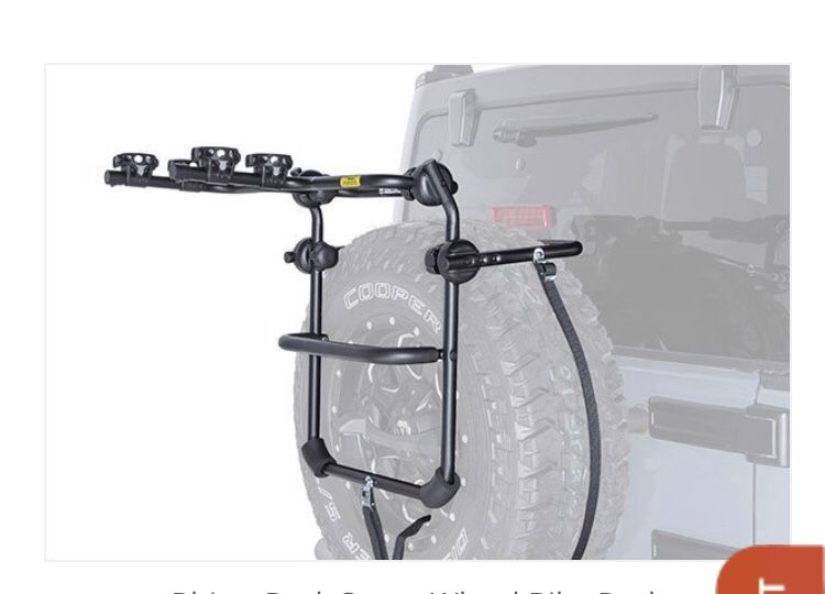 Bike rack for mount on spare tire ( fit in a car or truck WITH THE SPARE TIRE OUTSIDE ) truck , Rhode gear for 2 bikes