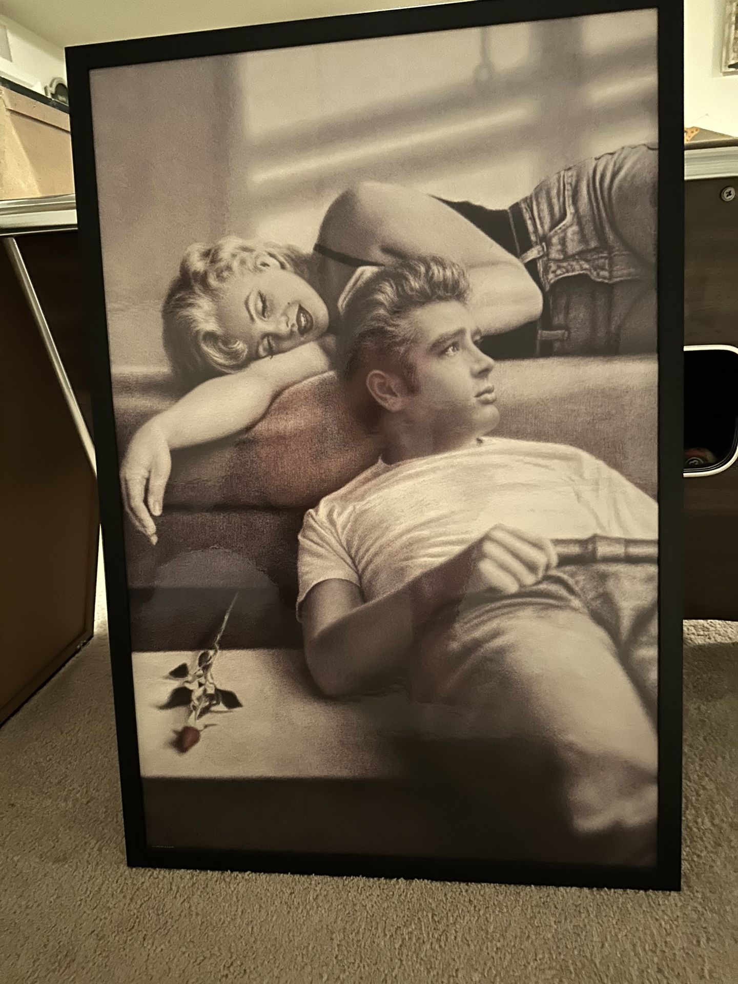 James Dean and Marilyn Monroe Poster with frame